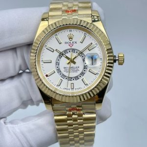Rolex Sky-Dweller 42mm 18K Gold White Dial 336935 Automatic Machine Waterproof Men's Watch